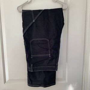 Black Fashion Nova Cargos (white stitching)